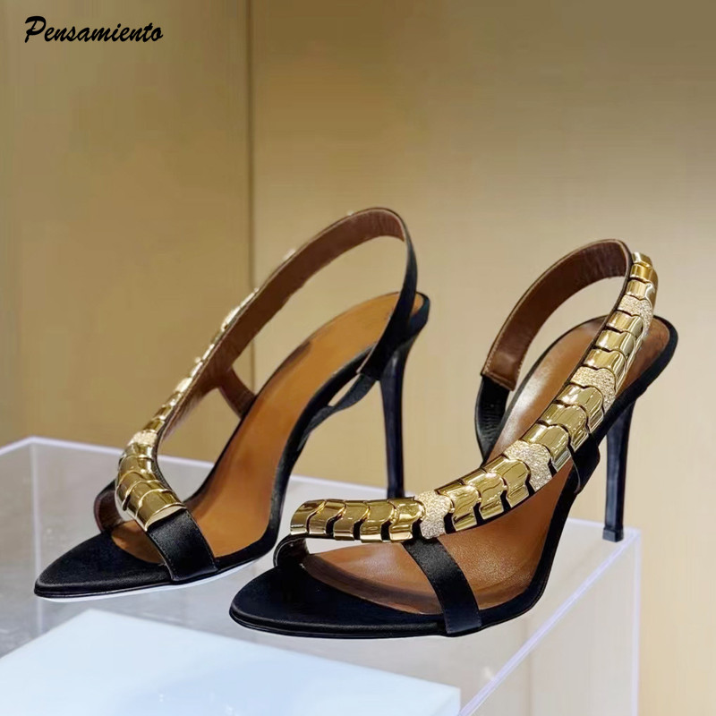 Luxury Lifestyle Shoes - Luxe strass-pailletten satijnen dames gladiatorsandalen mode