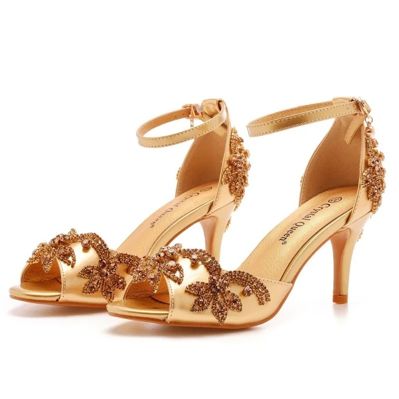 Luxury Lifestyle Shoes - Modeontwerper Damesschoenen Luxe strass peeptoe sandalen