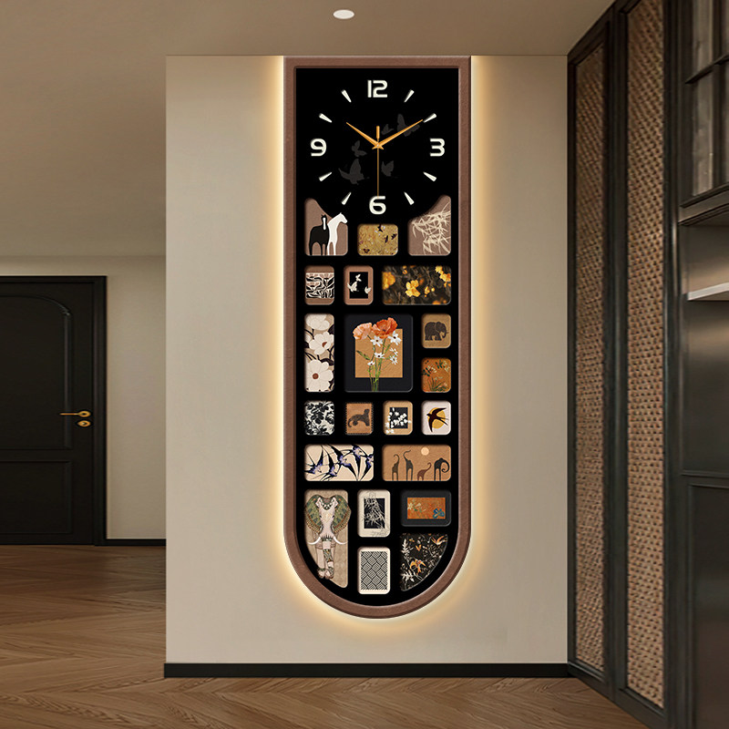 Luxury Lifestyle Aesthetics - Verticale beveiligingswandklok Unieke digitale wandklok in