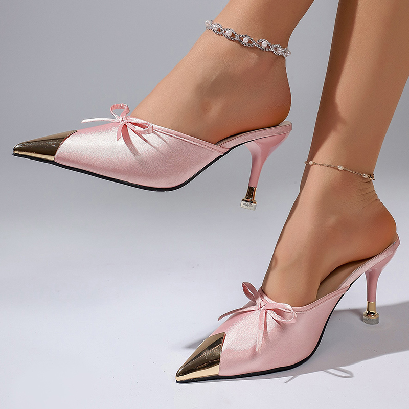 Roze sandalen met strikdecorat - Luxury Lifestyle Shoes recensie en prijs